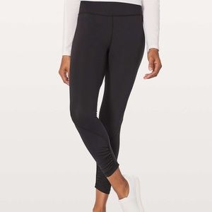 lululemon  | Play off the Pleat Black Leggings 10